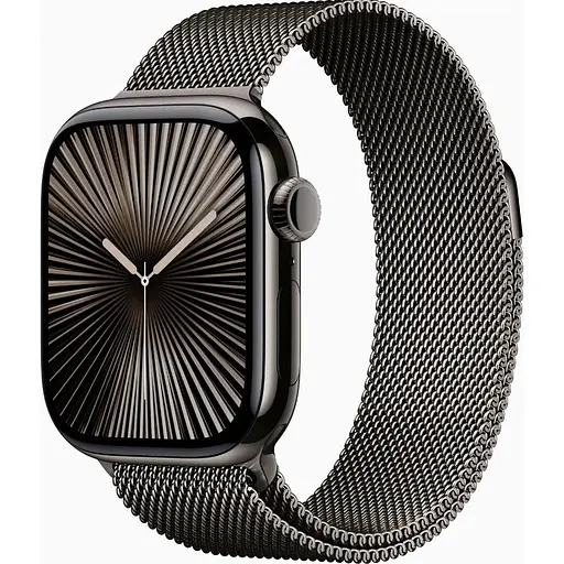 Смарт-годинник Apple Watch Series 10 GPS + Cellular 42mm Slate Titanium Case w. Slate Milanese Loop (MX053)