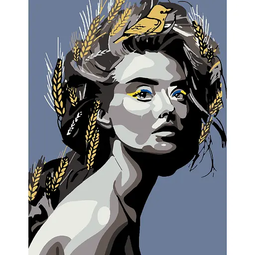 Картина за номерами Rosa Start Золотаві колоски 35x45 см