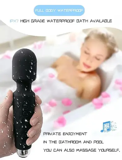 ZUNBELLA Чорний масажер тіло Перезаряджається машина полегшення болю, вібратор жінки ручної роботи - фото 5