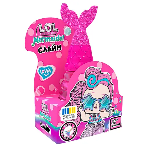 Слайм Lovin LOL Surprise Русалка, рожева, 250 мл, Окто, LOL80195