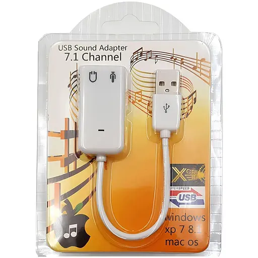 Звуковая карта China Value USB, Virtual 7.1 Channel, RTL (B00516) - фото 2