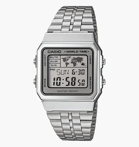 Годинник Casio Collection A500WA-7D зі сталевим браслетом