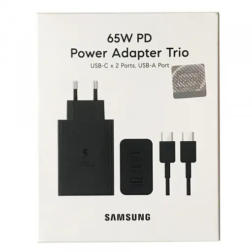 Зарядний пристрій PD Samsung Trio 65 W комплект із кабелем Type-C Type-C - фото 1
