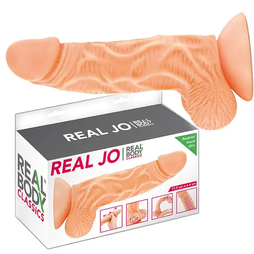 Фалоімітатор на присосці Real Body Real JO 18.5 см тілесний - фото 3