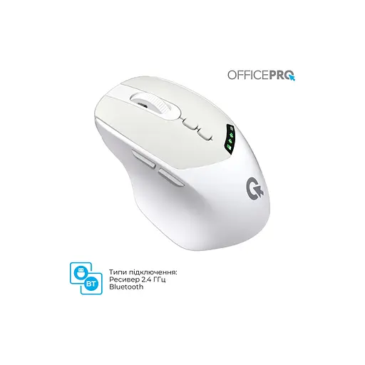 Мышка OfficePro M520W Wireless/Bluetooth White (M520W) - фото 11