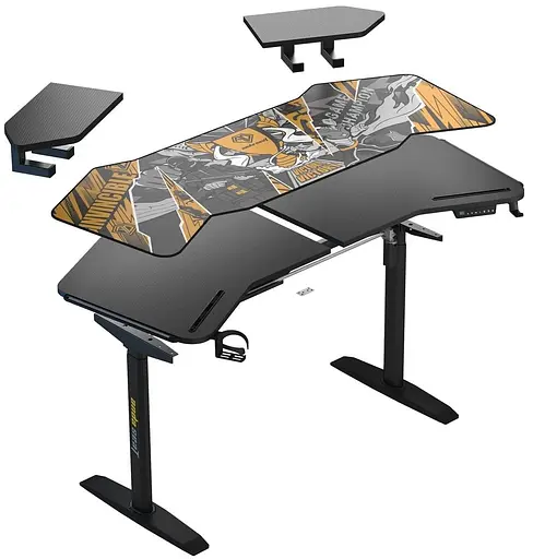 Геймерский стол Anda Seat Shadow Warrior Black (AD-D-DD1-1600L-02-B) (AD-D-DD1-1600L-02-B-B) - фото 2
