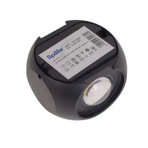 Подсветка Brille LED фасадная IP65 AL-293/2х3W COB BK - фото 5
