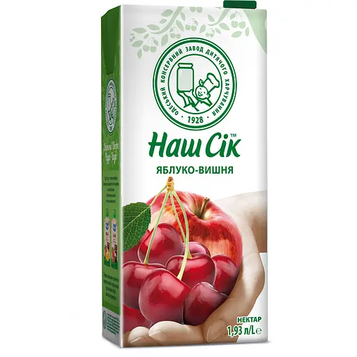 Нектар Наш Сік яблучно-вишневий 1.93 л - фото 1