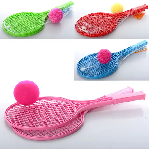 Іграшка "Ракетка мала ТехноК" 0373, 2 ракетки та м'ячик, у сітці (4823037600373) МІКС - фото 3