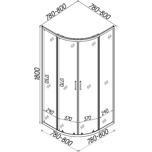 Душевая кабина Bravo WISLA N80FS без поддона - фото 6