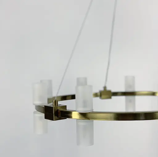 Современная подвесная люстра с миниатюрными плафонами Line.F Диаметр 55 см - фото 7