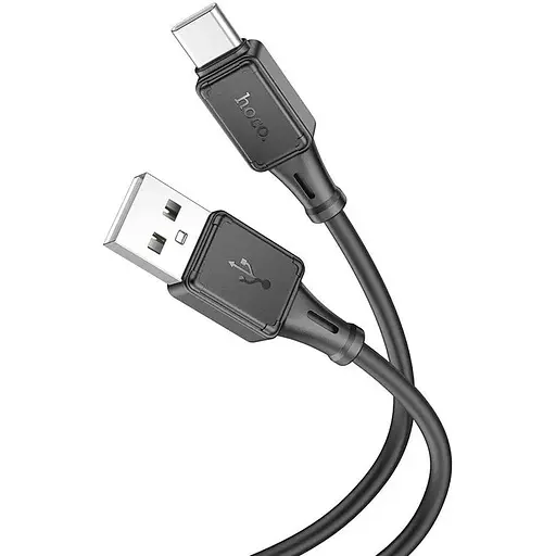 Кабель Hoco X101 Assistant silicone charging data cable Type-C Чорний - фото 1