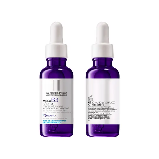 Набор La Roche-Рosay: Интенсивная сыворотка-концентрат Мела В3 против гиперпигментации кожи и для предотвращения ее повторного появления 30 мл + Солнцезащитный легкий корректирующий флюид Anthelios UVmune 400 SPF50+ 50 мл - фото 4