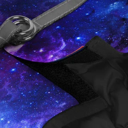 Шлея для собак Waudog Clothes м'яка з QR-паспортом, малюнок "NASA21", S2 - фото 3