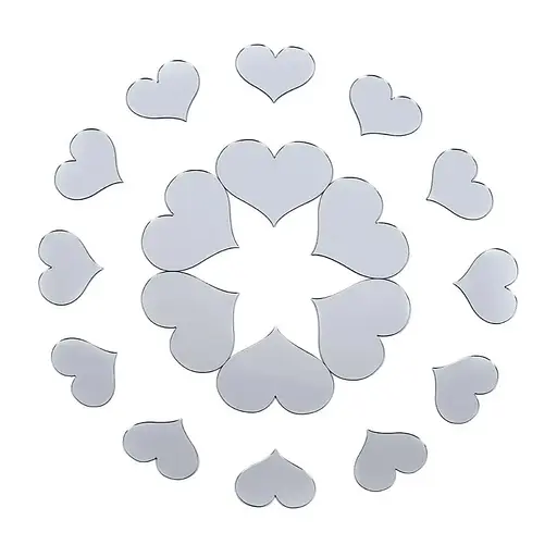 Дзеркальний декор Wall Sticker SW-00002524 акриловий самоклеючий 18 шт. срібло - фото 1