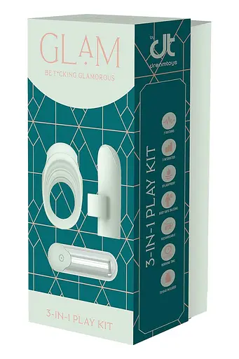 Набір секс іграшок Dreamtoys Glam 3-in-1 Play Kit 3 шт. бірюзовий - фото 5