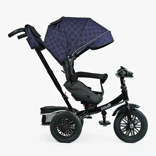 Детский трицикл Best Trike 8066/511-36 Perfetto с регулировкой сидения и функцией свободного хода синий - фото 2