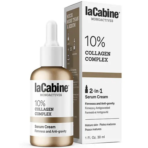 Крем-сыворотка La Cabine 10% Collagen Complex 2in1 для увлажнения и упругости зрелой кожи лица 10% коллагена 30 мл - фото 1