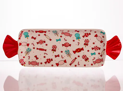 Блюдо сервировочное для закусок Yiwu Merry Christmas 35×12.5 см прямоугольное с ручками CR-1-29  - фото 4