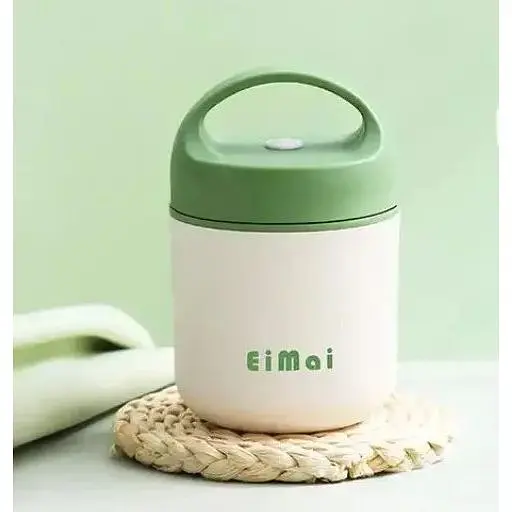 Термос для їжі - ланчбокс FOOD 0,49л харчовий термос з контейнером beije green - фото 2