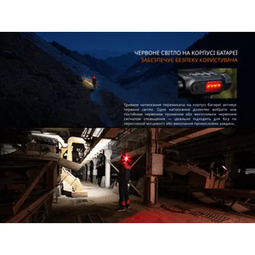 Фонарь налобный Fenix ​​HP12R-TRd красный - фото 11