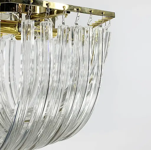 Стельова люстра Newport із закрученими скляними трубками у золотому каркасі Ø 60 см | Line F | Арт. SA37-600 C - фото 3
