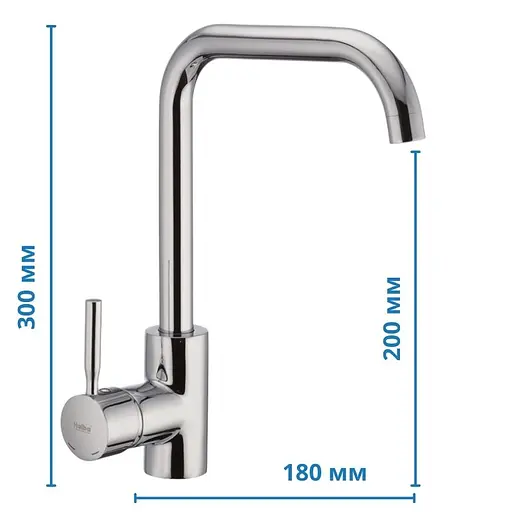 Змішувач для кухні Haiba Hans 011-G HB0785 Хром - фото 2