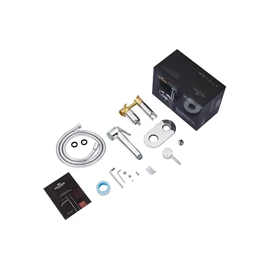 Набір гігієнічного душу прихованого монтажу Kroner KRP Bidet - C086, Хром - фото 7