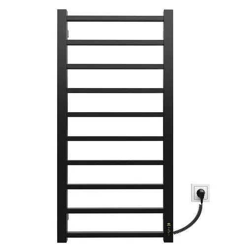 Электрический полотенцесушитель Kosser Лофт 1000x500 ER тайм. черный ДЛФ03ER, Черный матовый, Правое - фото 2