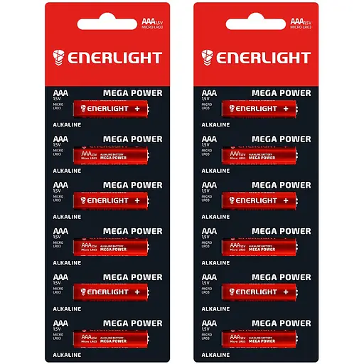Батарейка Enerlight Mega Power AAA MB 12 шт. (90030101H) - фото 1