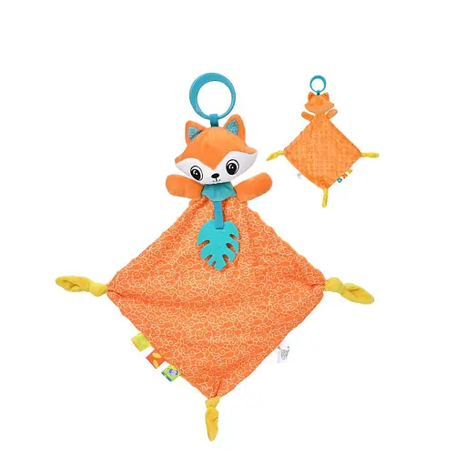 Подвеска мягкая HB0055ABC, 47 см, животное, погремушка, прорезыватель, шуршит, плюш (в ассортименте)