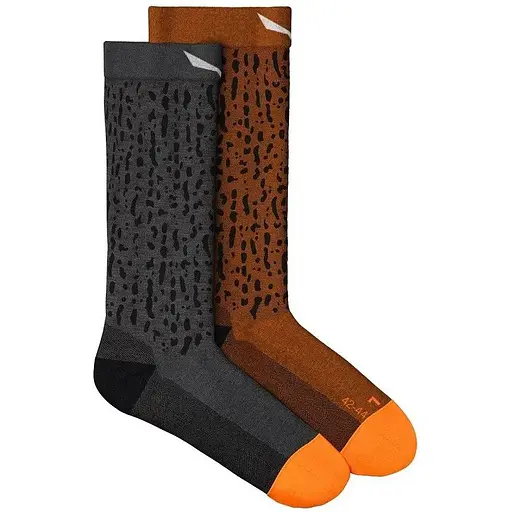 Шкарпетки Salewa Mountain Trainer Salamander AM M Crew Sock 39-41 Сірий/Помаранчевий (1054-013.002.9693)