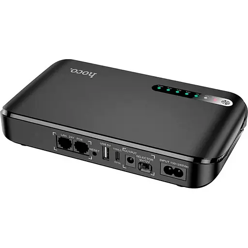 Джерело безперебійного живлення (ДБЖ) для роутера Hoco DB62 UPS 20000mAh Black (123253) - фото 3
