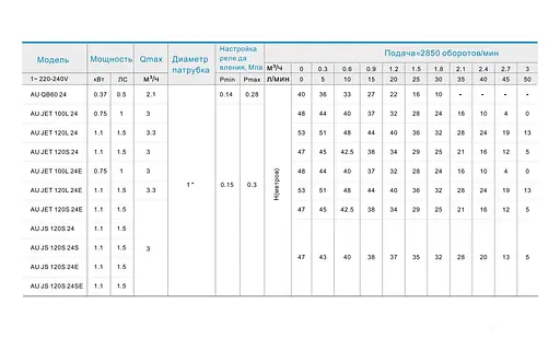 Насосная станция Zegor AU-JS-120S-24S 1,1 кВт 24 л 30412 - фото 5
