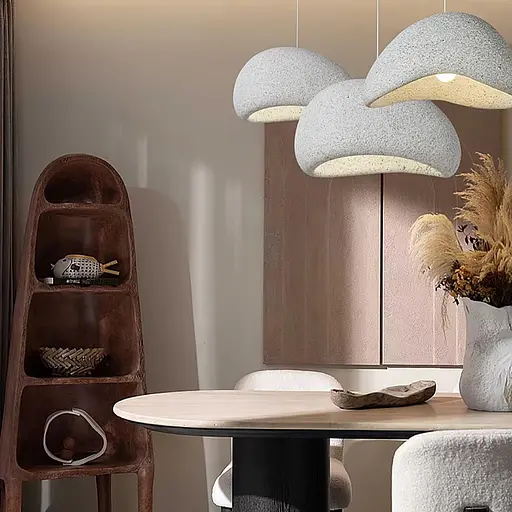 Текстурний гіпсовий підвісний світильник 40х50 см | Арт. MJ 30-500 | Line F - фото 5