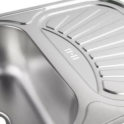 Кухонная мойка Satin 750x490x180 мм + сифон Wezer 7549(0.8)S, Satin - фото 4