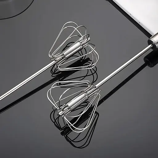 Ручной полуавтоматический венчик из нержавеющей стали механический миксер для яиц сливок и выпечки 30 см Оранжевый 88295 - фото 10