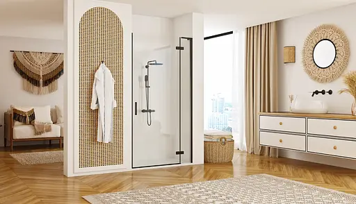 Душевые двери Rea Hugo 100 black REA-K6008 - фото 2