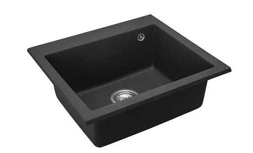 Гранітна кухонна мийка Rea West XL black ZLE-00116, Чорний матовий - фото 1