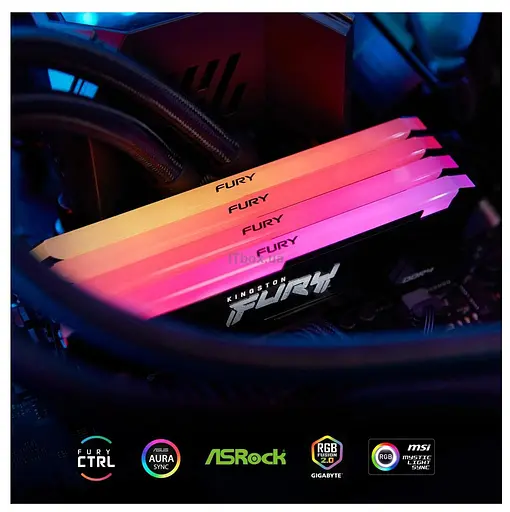 Память для ПК Kingston DDR4 16 ГБ 3200 FURY Beast RGB - фото 6