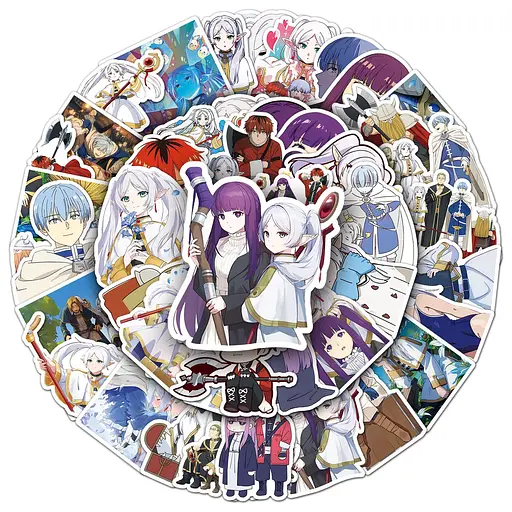 Стікерпак Фрирен Набір наклейок GeekLand Frieren 50 штук - фото 1