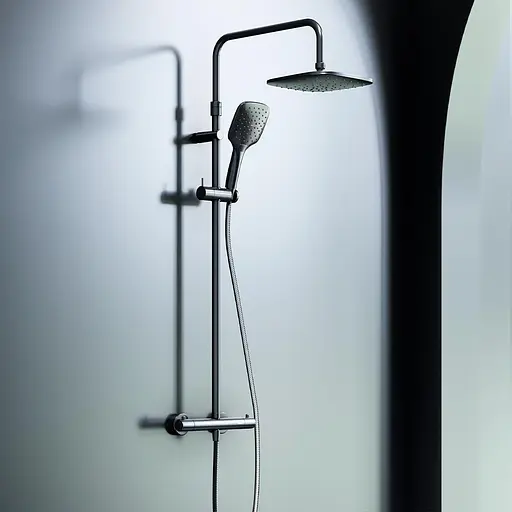 Душова система з термостатом Damixa Option black DX218092300, Чорний матовий - фото 2