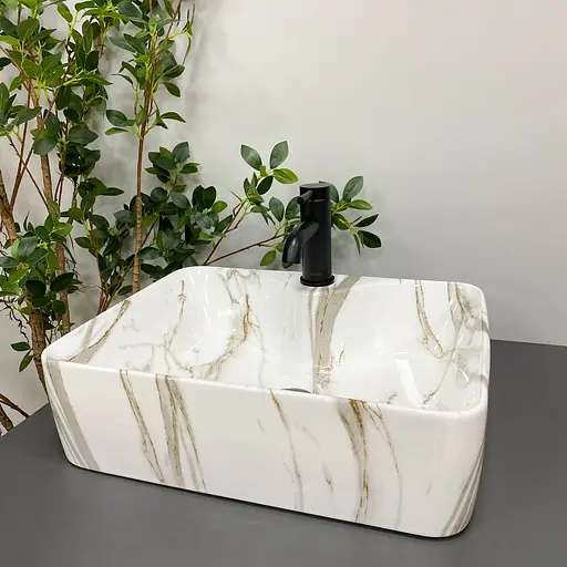 Умивальник VBI Forli marmo glossy накладний VBI-011105, Мармур - фото 4