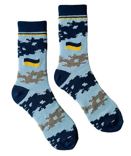 Патриотические носки с принтом ORGANIC cotton бесшовные JILL ANTONY 41-43 арт. 24.02.2022 - фото 1