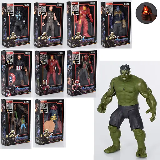 Фігурки для гри Месники, супергерой, 16 см, світло, 13x20x5 см (В асортименті) - фото 2