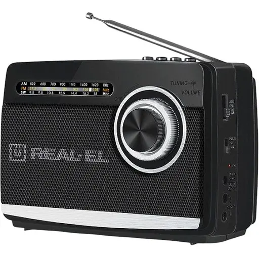 Радиоприемник портативный Real-EL X510 Black с фонариком - фото 2