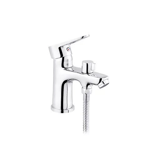 Змішувач для раковини Kroner KRM Elbe - C015 з гігієнічним душем CV023575, Хром - фото 3