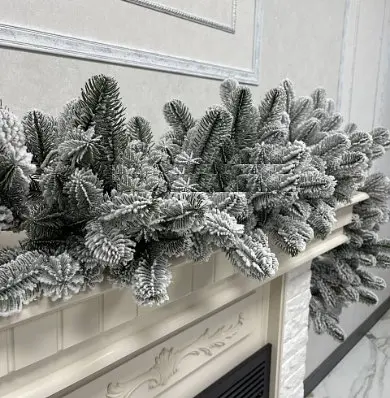 Хвойная литая гирлянда Элитная заснеженная 3.0м - фото 4