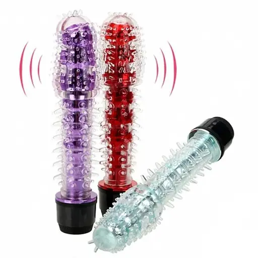 Гелевий мʼякий вагінальний вібратор на батарейках для жінок 17 см червоний - фото 2