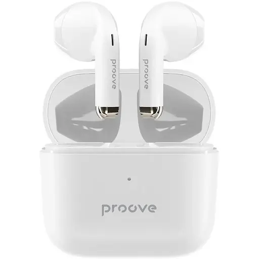 Навушники бездротові вкладки в кейсі Proove Mainstream TWS (App) білі